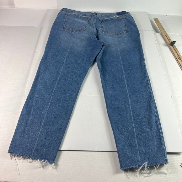 Abercrombie Fitch Jeans Womens 39x28* High Rise Ankle Straight Blue Denim Tag 35 - Picture 7 of 16